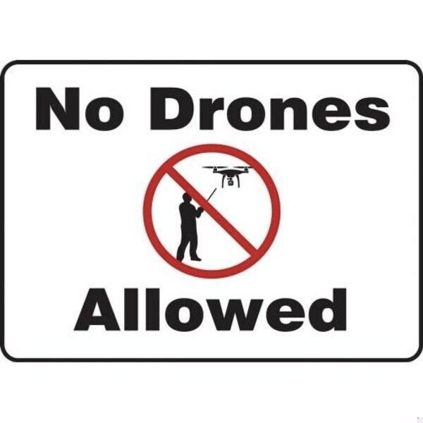 Accuform SAFETY SIGN NO DRONES ALLOWED 10 in X 14 in MDRN501XT - main